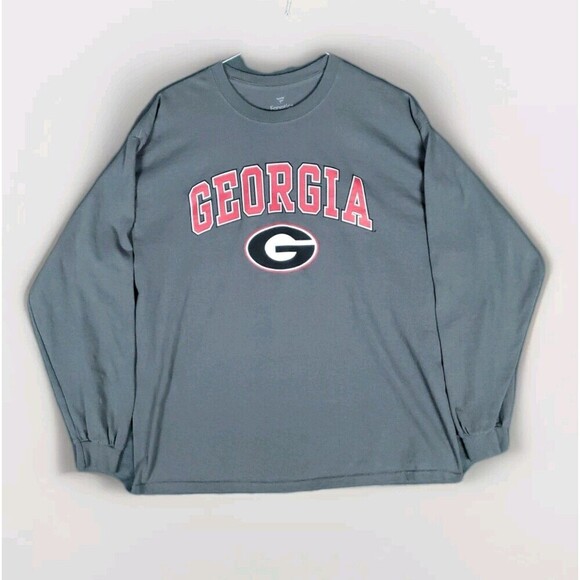 Fanatics Other - Georgia Bulldogs T Shirt Adult Mens XL Gray Pullover Long Sleeve Football